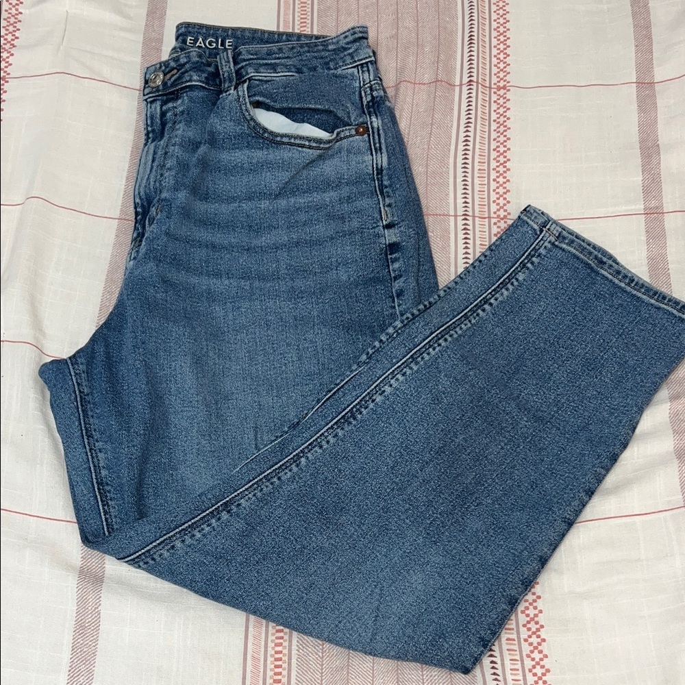American Eagle Women's Blue Mom Jeans 12